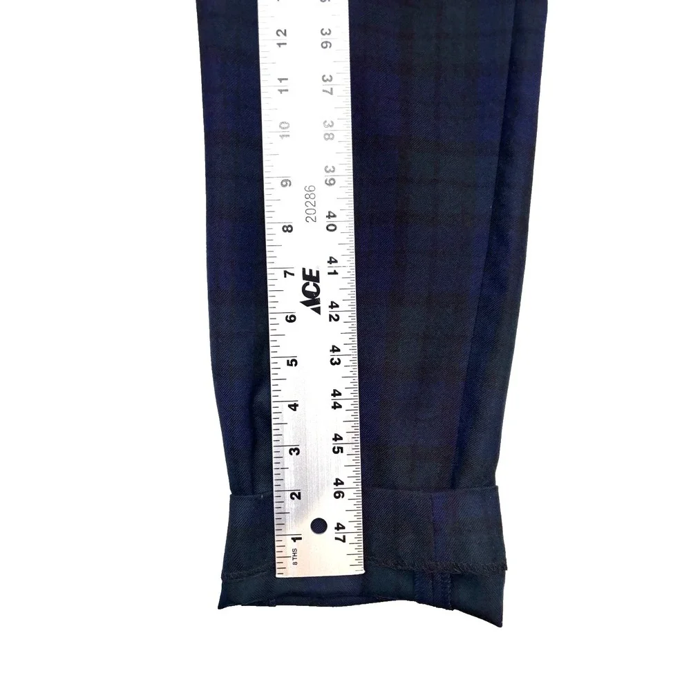 Banana Republic 31x29 Blackwatch Tartan Plaid‎ Dress Pants Wool Trousers Tapered